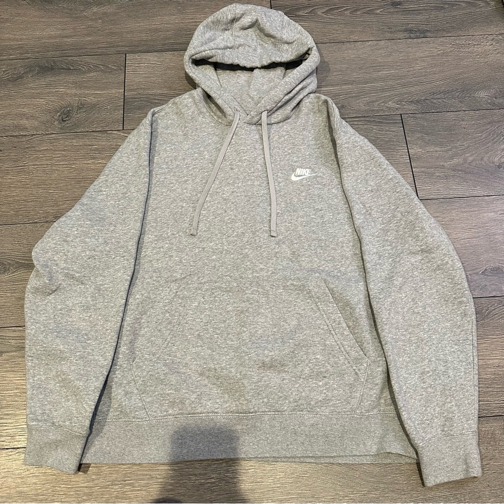 Nike Men's Gray Fleece Hoodie Pullover Size L